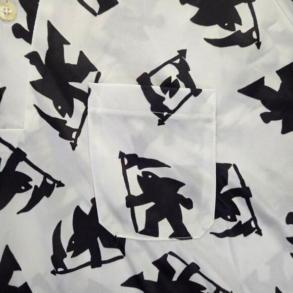 Vtg Carina Ford Polo Shirt Mens L Disco Performance USA 70s Johnny Collar Point - Picture 4 of 7